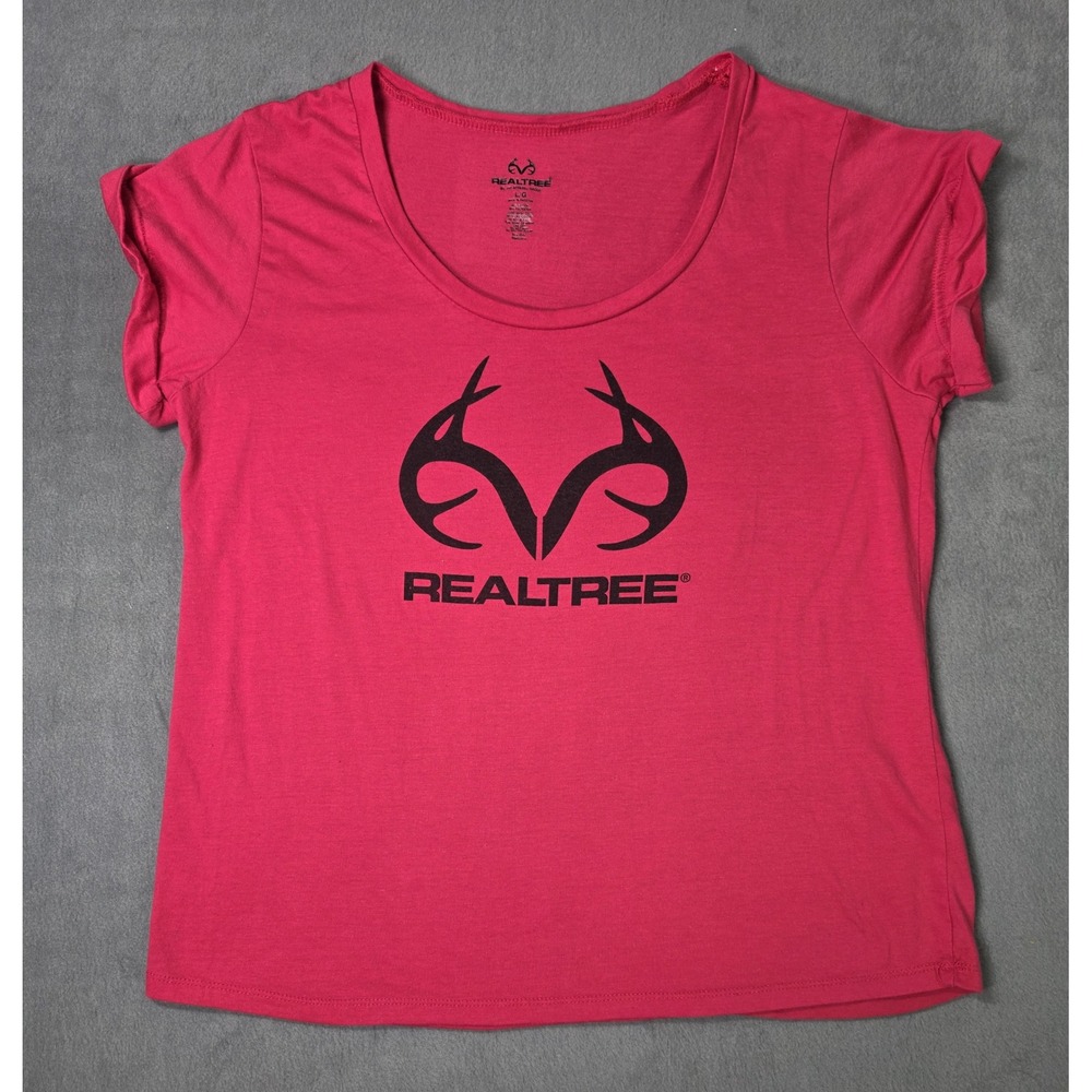 Realtree Outdoors Graphic Tee Womens‎ Large Pink